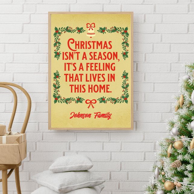 Personlig - Familjeskylt för julkänsla Poster (Skapare uppladdad)