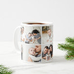 Personlig Family 10 Photo Collage Kaffemugg<br><div class="desc">kaffe koppar-personlig med dina familjefotografier skrivs ut i anpassningsbar. Den här designmallen har plats för 10 kvadratinmatningsfoton. Använda designtexten verktyg för att ändra bakgrunden till färg,  lägga till fler foton,  flytta sak runt och lägga till din egen anpassningsbar för att skapa en unik present till familj och vänner.</div>