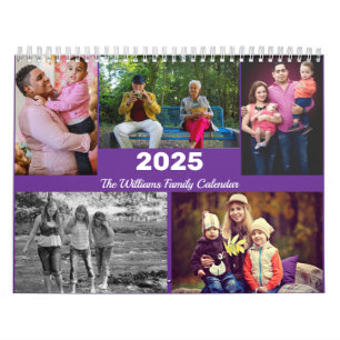 Personlig Family 17 Photo Collage Template 2025 Kalender
