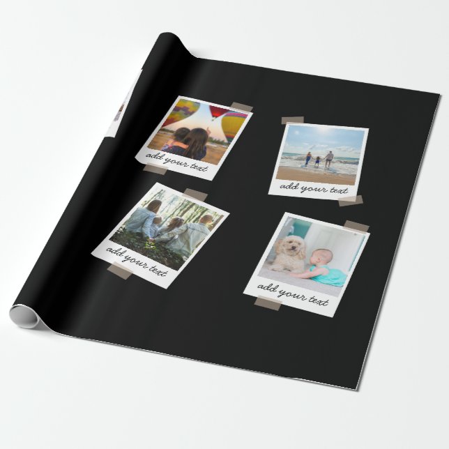 Personlig Family 6 Foto Anpassningsbar Collage Presentpapper (Utrullad)