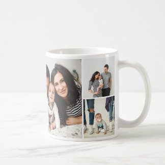 Personlig Family 7-fotokollage Kaffemugg