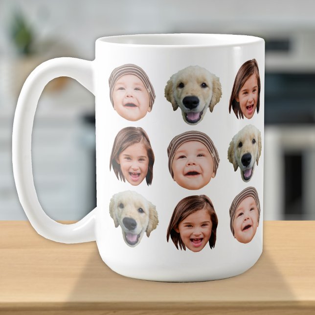 Personlig Family Ansikte 3 Foton Cute Coffee Mugg (Skapare uppladdad)