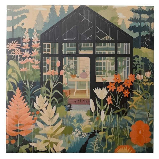 Personlig Family Bird House Ceramic Tile Kakelplatta (Framsidan)