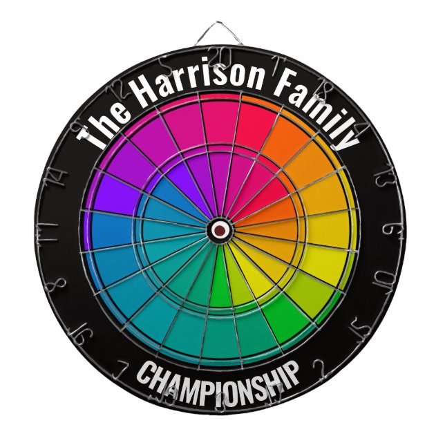 Personlig Family Championship Färg Wheel Darttavla (Framsidan)