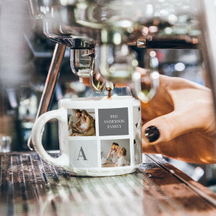 Personlig Family Collage Gift Espressomugg