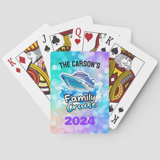 Personlig Family Cruise Classic-spelkort Casinokort (Baksidan)