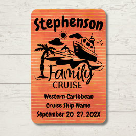 Personlig Family Cruise Door Decor Decor Magnet