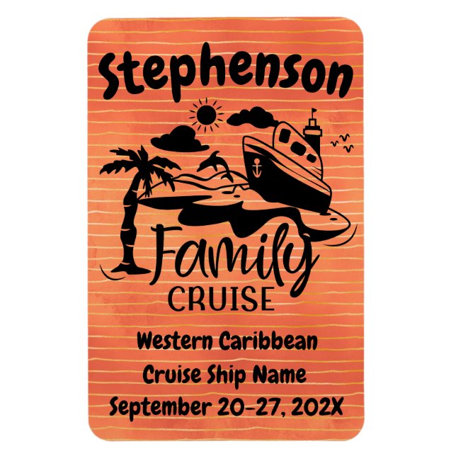 Personlig Family Cruise Door Decor Decor Magnet (Vertikal)