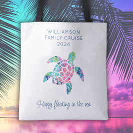 Personlig Family Cruise Vacation Sea Turtle Tygkasse