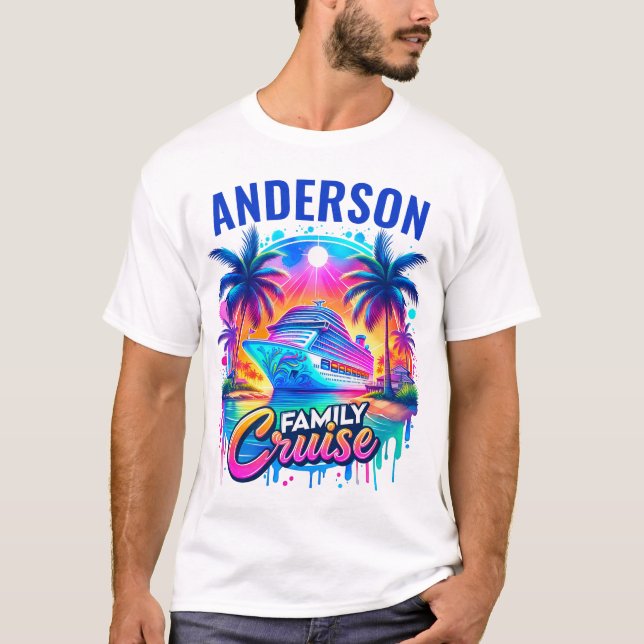 Personlig Family Cruise Vacation T-Shirts (Framsida)