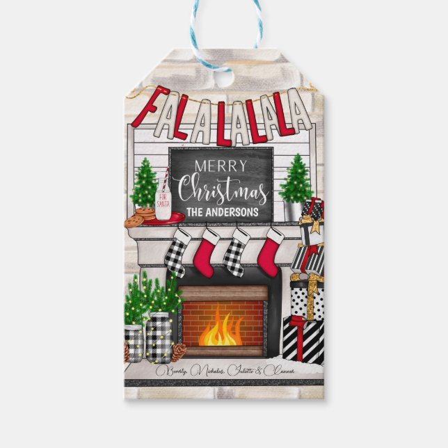 Personlig Family God jul Presentetikett (Framsidan)