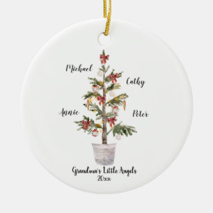 Personlig Family Grandchildren Julgran C Julgransprydnad Keramik
