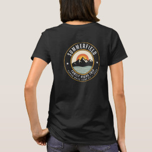 Personlig Family Hiking Sunset Mountains Retro T Shirt