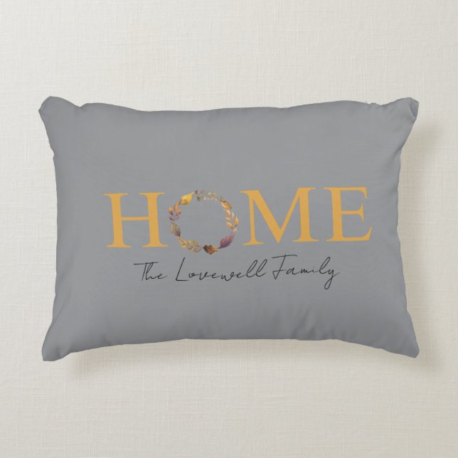 "Personlig Family Home with WAN Design Prydnadskudde (Framsidan)