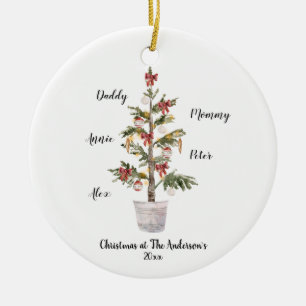 Personlig Family Julgran Ceramic Julgransprydnad Keramik