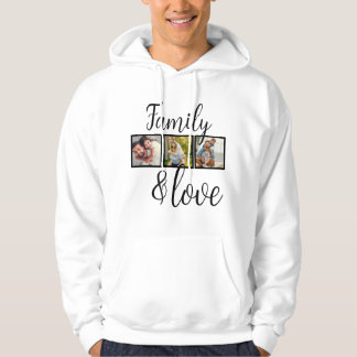 Personlig Family & Kärlek Photo Collage Hoodie