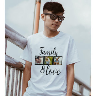 Personlig Family & Kärlek Photo Collage T Shirt