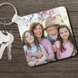 Personlig Family Keepsaké Photo Nyckelring<br><div class="desc">Skapa en personlig keepy med den här anpassningsbarnas dubbla-sidiga fotonyckelkedja, perfekt för mormor och morfar! Med plats för två foton är det ett underbart sätt att visning ditt favoritbilder i barnbarn. Medan det är designat med morföräldrar i åtanke kan du enkelt byta ut foton mot familj, husdjur eller andra speciella...</div>