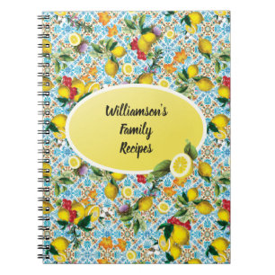 Personlig Family Kitchen Recipe Cookbook Anteckningsbok