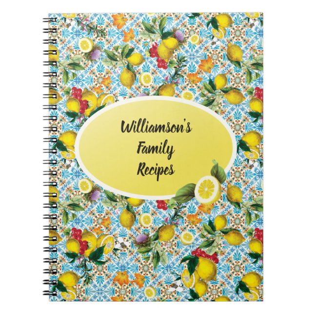 Personlig Family Kitchen Recipe Cookbook Anteckningsbok (Framsidan)