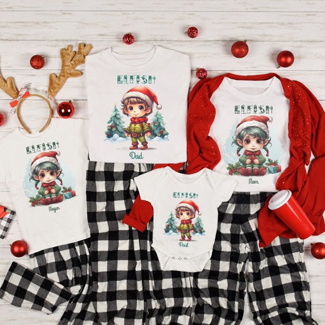 Personlig Family Matchande jul-Elf T Shirt (Skapare uppladdad)
