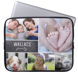 Personlig Family namn-familjens fotosamling Laptop Fodral