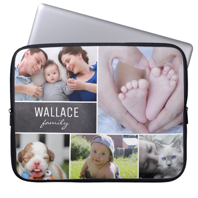 Personlig Family namn-familjens fotosamling Laptop Fodral (Framsidan)