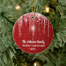 Personlig Family Namn God jul Julgransprydnad Keramik