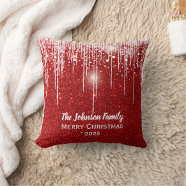 Personlig Family Namn God jul Red Kudde