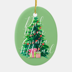 Personlig Family Namn Julgran Ornament