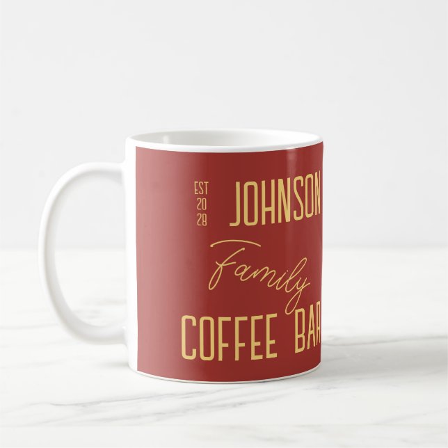 Personlig Family Namn-kaffe Kaffemugg (Vänster)
