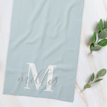 Personlig Family Namn Kitchen Hand Towel Kökshandduk<br><div class="desc">Kökshandduk av anpassningsbar-designad typ med personlig monogram och namn i modern-kalligrafi.</div>