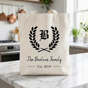 Personlig Family Namn Monogram Tygkasse