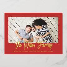 Personlig Family Namn Photo Red