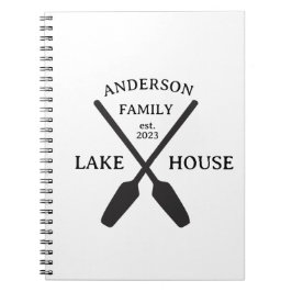 Personlig Family Namn Sjö House Anteckningsbok