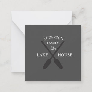 Personlig Family Namn Sjö House Anteckningskort