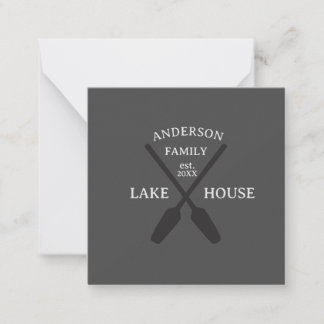 Personlig Family Namn Sjö House Anteckningskort