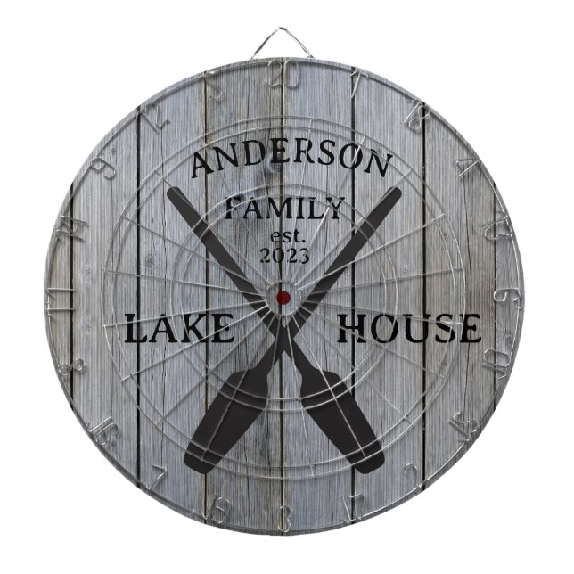 Personlig Family Namn Sjö House Darttavla (Framsidan)