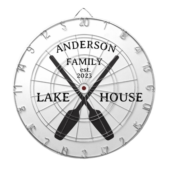 Personlig Family Namn Sjö House Darttavla (Framsidan)