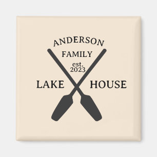 Personlig Family Namn Sjö House Magnet