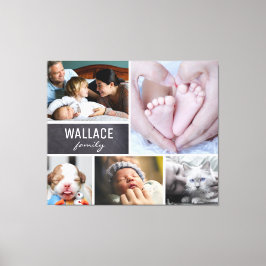 Personlig Family Namn, stor familj Canvastryck