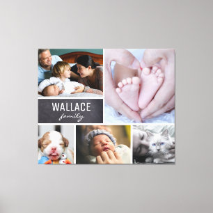 Personlig Family Namn, stor familj Canvastryck