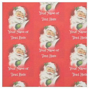 Personlig Family Namn Winking Santa jul Tyg