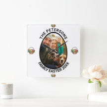 Personlig Family Påsk Photo Egg Basket