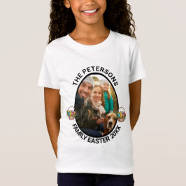Personlig Family Påsk Photo Egg Basket T Shirt