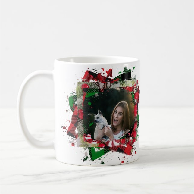 Personlig Family Pet-fotojul Kaffemugg (Vänster)