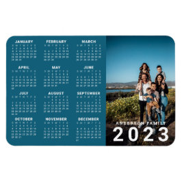 Personlig Family Photo 2023 Calendar Magnet