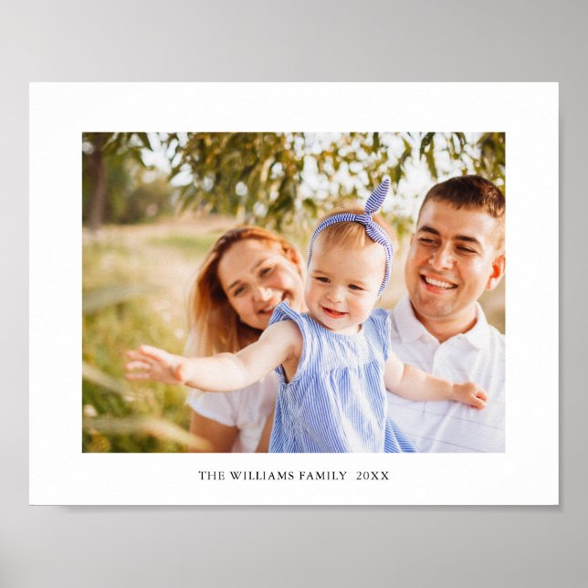 Personlig Family Photo and Namn Print Poster (Framsidan)
