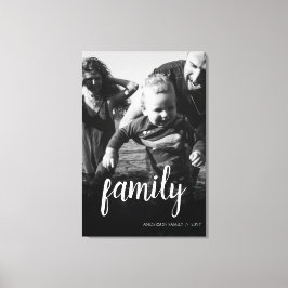 Personlig Family Photo Black Abstrakt Overlay Canvastryck