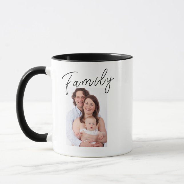 Personlig Family Photo Coffee Mugg Birthday Gift (Vänster)